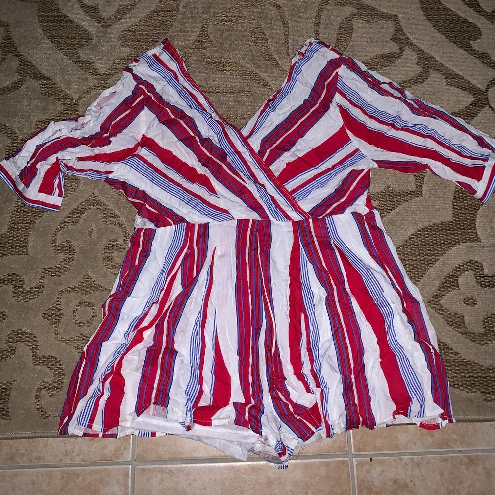 Asoph Surplice Stripe Romper